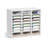 Literature Organizer, 24 Compartments Office Mailbox with Adjustable Shelves, Wooden Mailbox Sorter Medium Density Fiberboard Office Home Classroom Storage for Files, Documents, Papers, White-1349474591