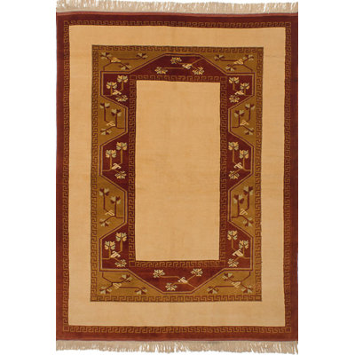 Raabia One-of-a-Kind 5'9" x 8'6" New Age Rectangle Wool Area Rug in Ivory