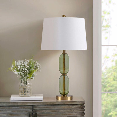 Lampe de table - Matériau décoratif en verre vert Voir ci-dessous