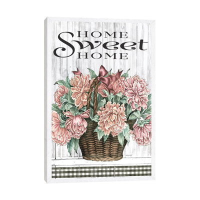 Home Sweet Home Peonies by Cindy Jacobs - Print on Canvas