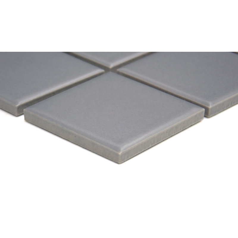 Catch 12 x 12 Ceramic Mosaic Sheet, Silicon