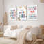 60*40,3Pcs Motivational Classroom Canvas Wall Art Rainbow Nursery Wall Decor Paintings.-2007368029