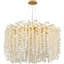 Akari Tree Branch Glass Art Gold Coin Chandelier Lighting, D24"