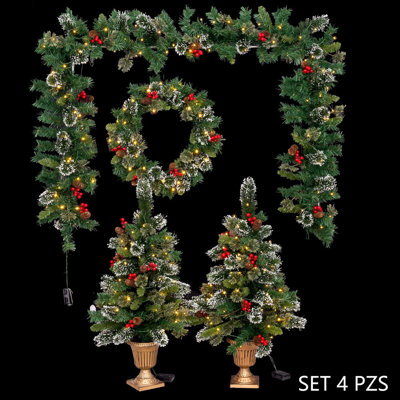 45cm Lighted Faux Garland with Lights