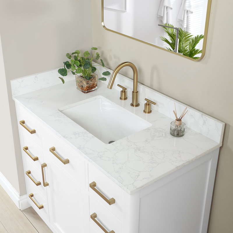 Ensemble meuble-lavabo simple Gavino 42 po, Blanc