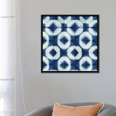 « blue shiboris iii », peinture sur toile