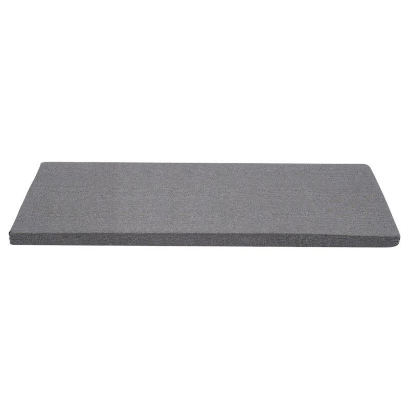 Outdoor Bench Seat Cushion, Dark Gray, 48" x 18"