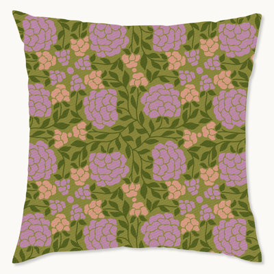 Floral Outdoor Throw Pillow