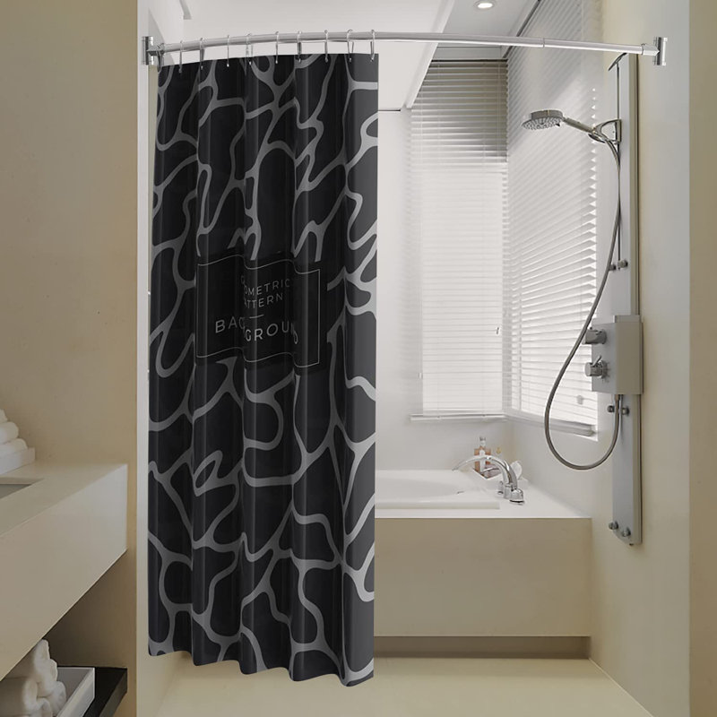 Tringle à rideau de douche 72 po, Argent argent
