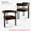 Chaise de salle à manger rembourrée en velours 18,3 po-1090536147