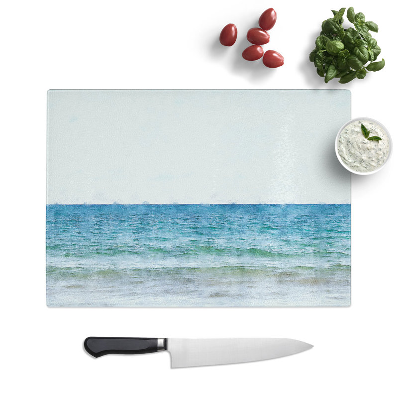 Tempered Glass Sea to the Sky Chopping Board, 20 cm x 28.5 cm