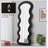 Flannel Full Length Wave Floor Mirror For Bedroom And Living Room, Hanging Or Leaning, Black-2094528941-2094528943