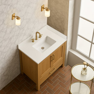 21-inch White Engineered Stone Sidesplash For Bathroom Vanity Top