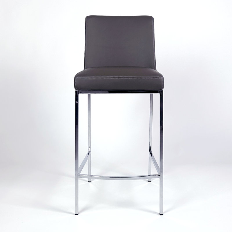 Tabouret de comptoir 26 po Aretha, Gris anthracite