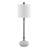 Hughes 31.5" Cement Table Lamp with Fabric Shade, Gray