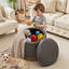 Repose-pieds rond avec rangement, tabouret rotatif à 360 °, repose-pieds caché pour le salon-1240958739