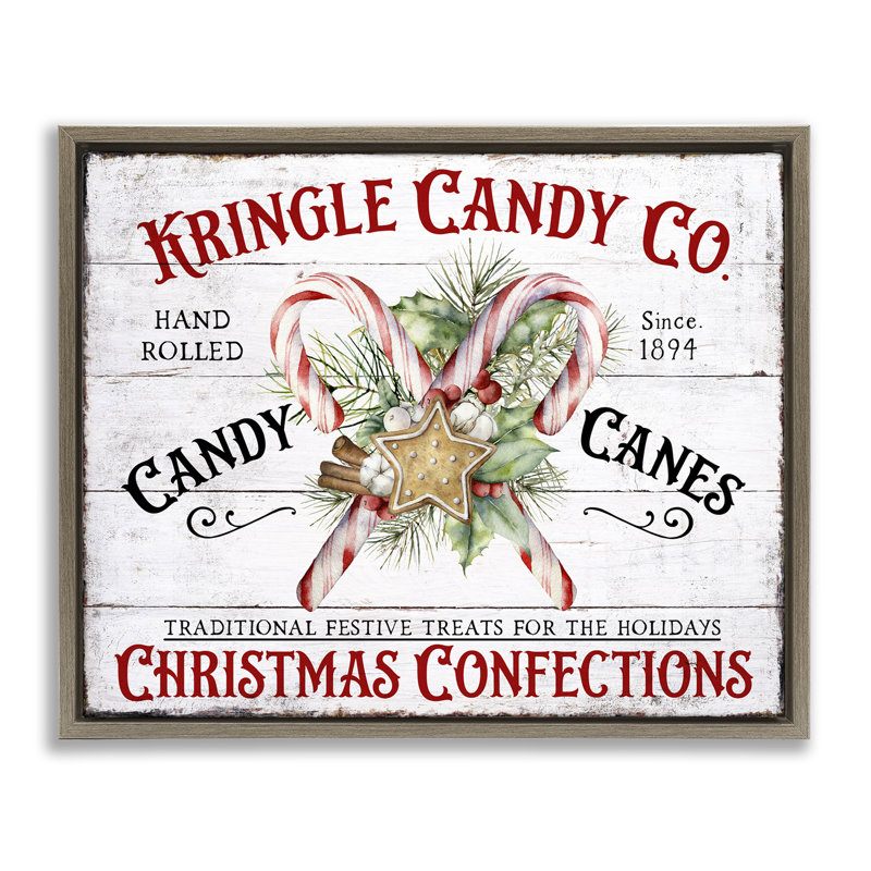 "Fresh Christmas Confections", art mural sur toile flottante brune par Creatif Belle, H 25 po x l 31 po