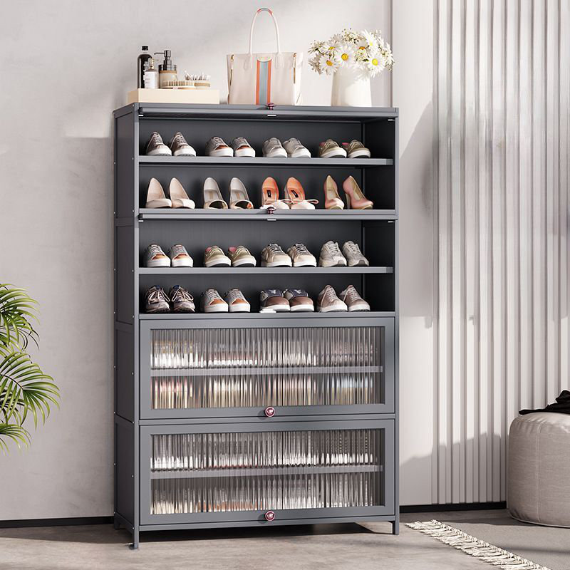 Range-chaussures à 9 niveaux Flip-Door, Gris