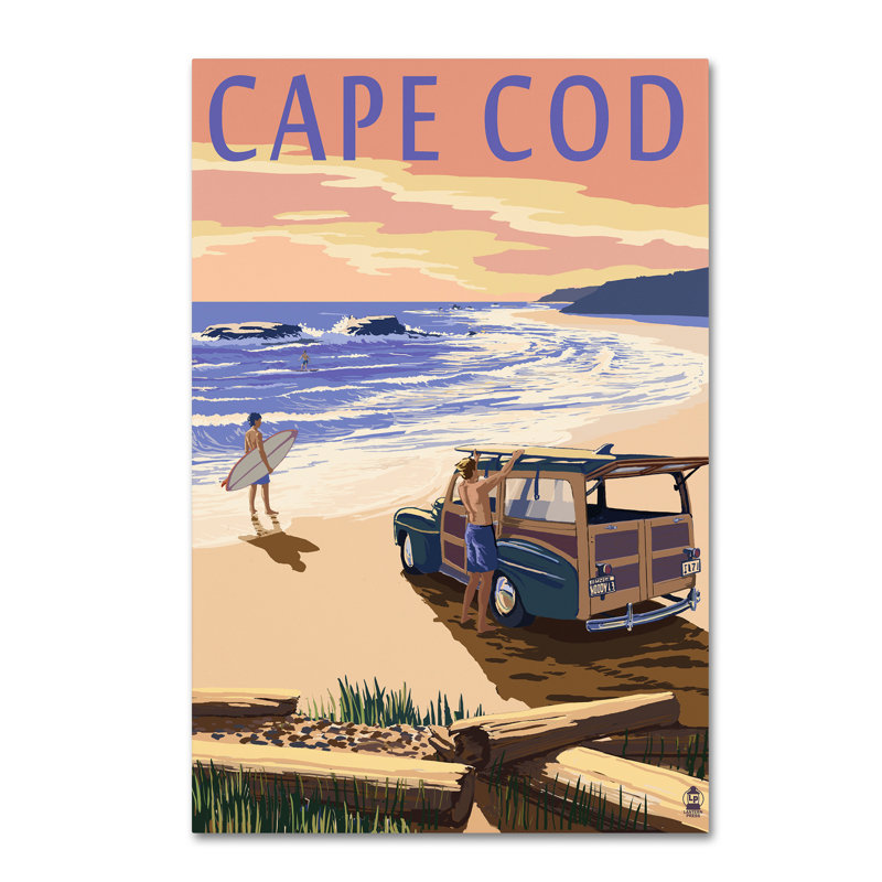Publicité rétro sur toile Kadey «Coastal 1», H 19 po x l 12 po x P 2 po