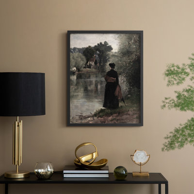 Impression de portrait rétro vintage Lxxxvii, reproduction encadrée - bois massif