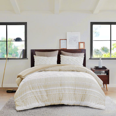Mitch Modern Chenille Textured Comforter Set