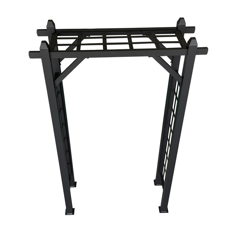 Arche de jardin moderne en aluminium, Noir