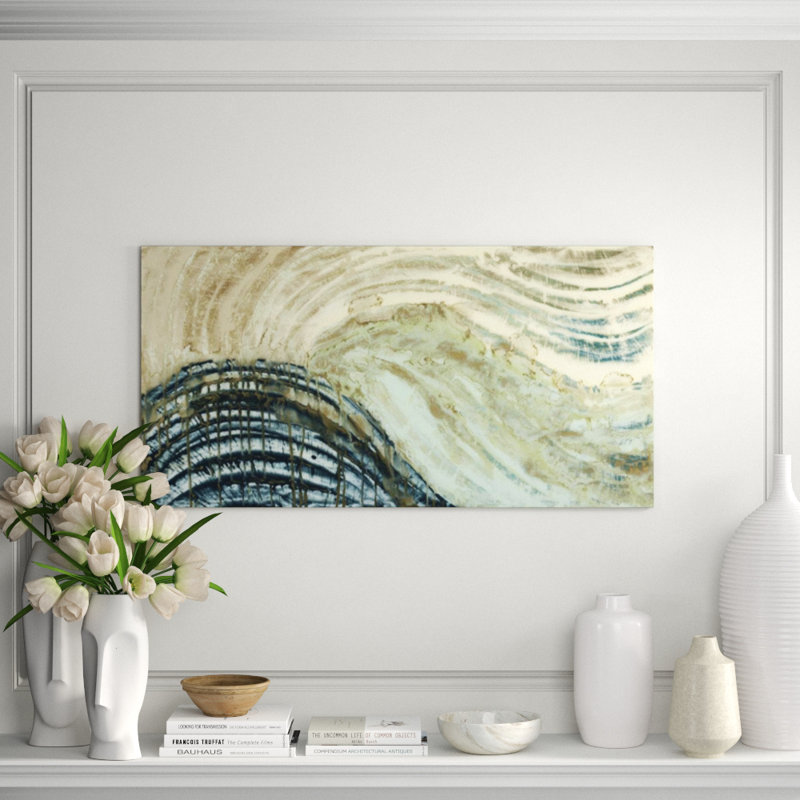 Into The Blue Print by Blakely Bering, Image Brush Gel, 36" H x 72" W
