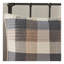 Ensemble de courtepointe 6 pièces de style campagnard à chevrons avec coussins décoratifs - motif écossais neutre Buffalo pour lit double / grand