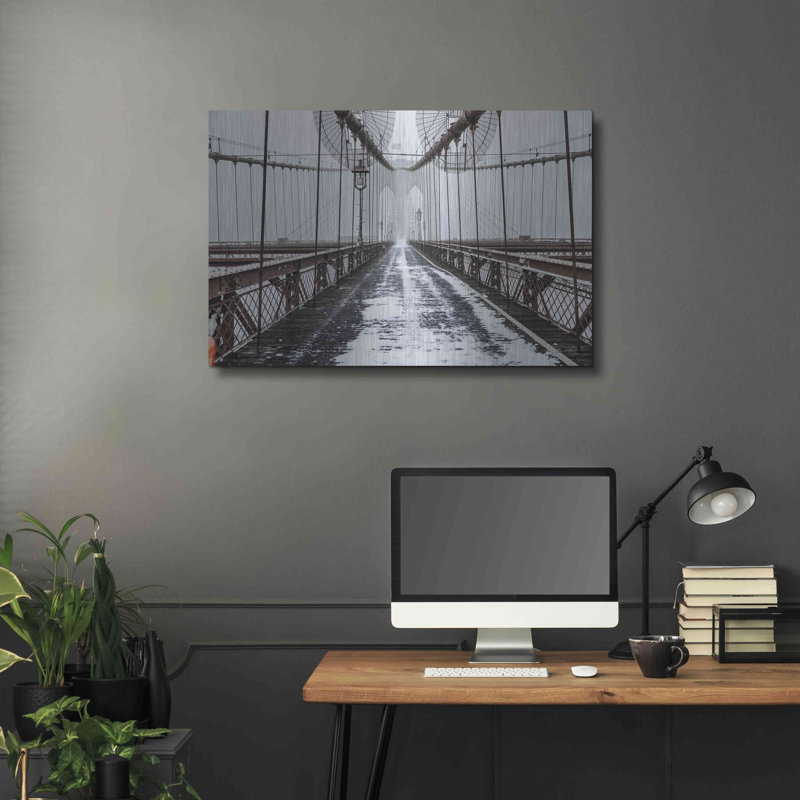 «The Brooklyn Bridge» par Bruce Getty, H 24 po x l 36 po