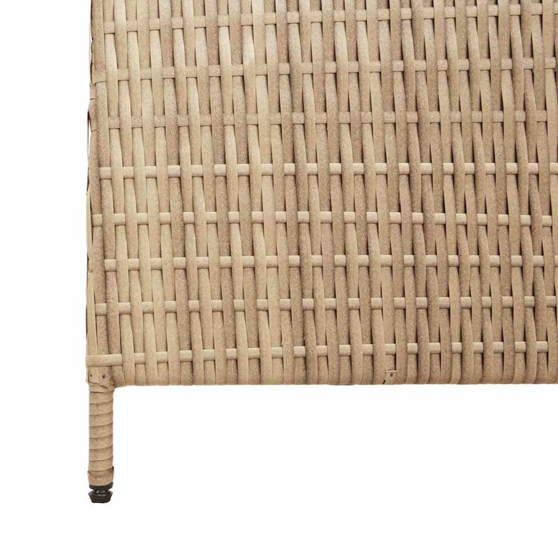 4 - Panel Folding Room Divider, Beige, 200cm H x 196cm W x 0.16cm D