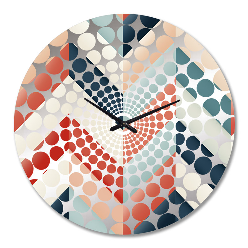 Nautical Allure Chevron Pattern - Chevron  Wall Clock, Extra Large