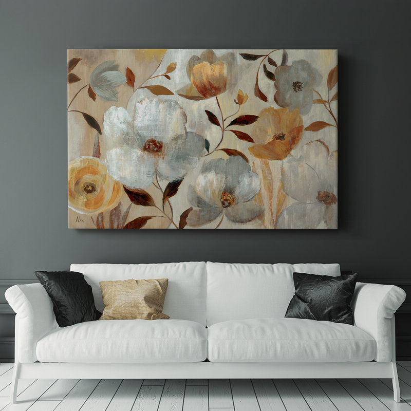 Fleur dorée - Cavas enveloppés de galerie, H 12 po x l 18 po