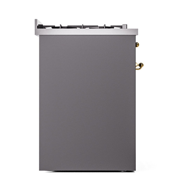 ILVE Nostalgie II Noblesse 30 po à double carburant, Graphite mat / laiton, Gaz naturel