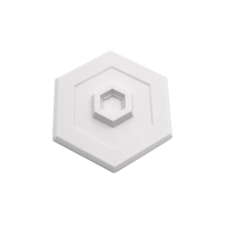 Prime-Line 5 In., Rigid Vinyl, Self Adhesive Concave Wall Protector (Single Pack), White