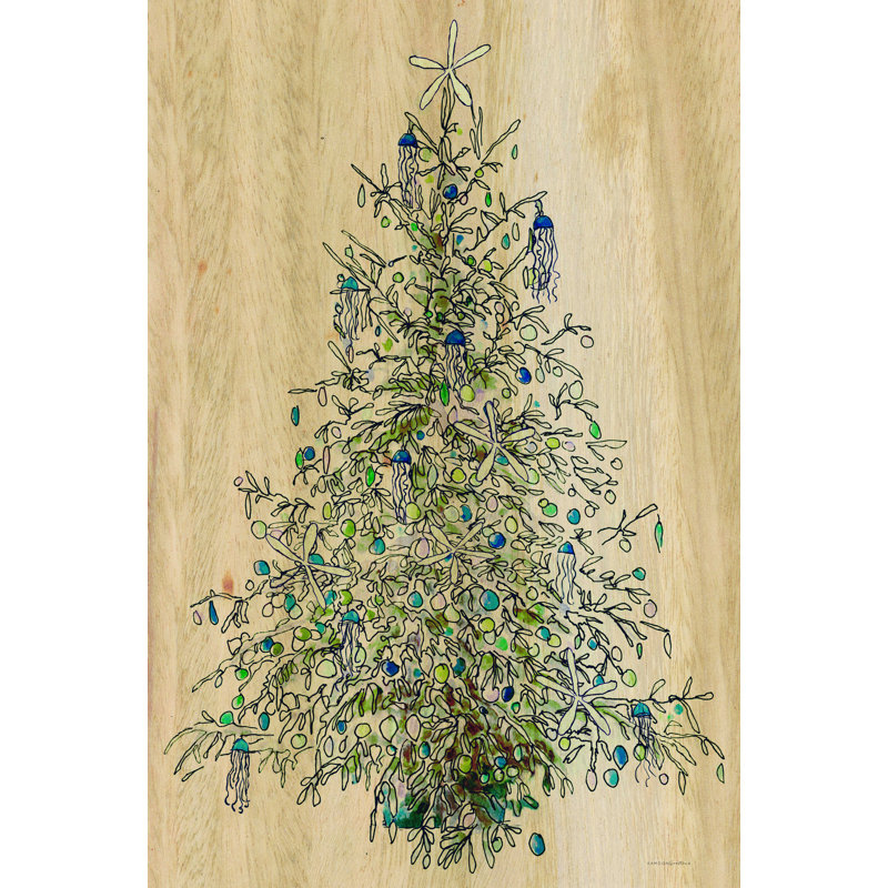 Sukriye Oh Coral Tree - impression sur toile tendue, H 18 po x l 12 po