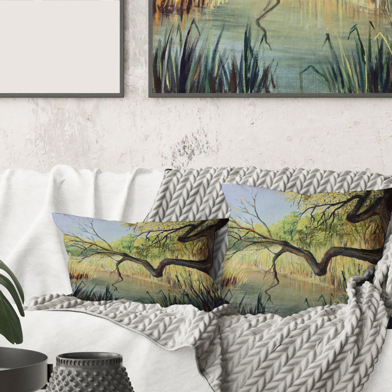 Coussin Rectangle, The Lake Of Silence - Lake House