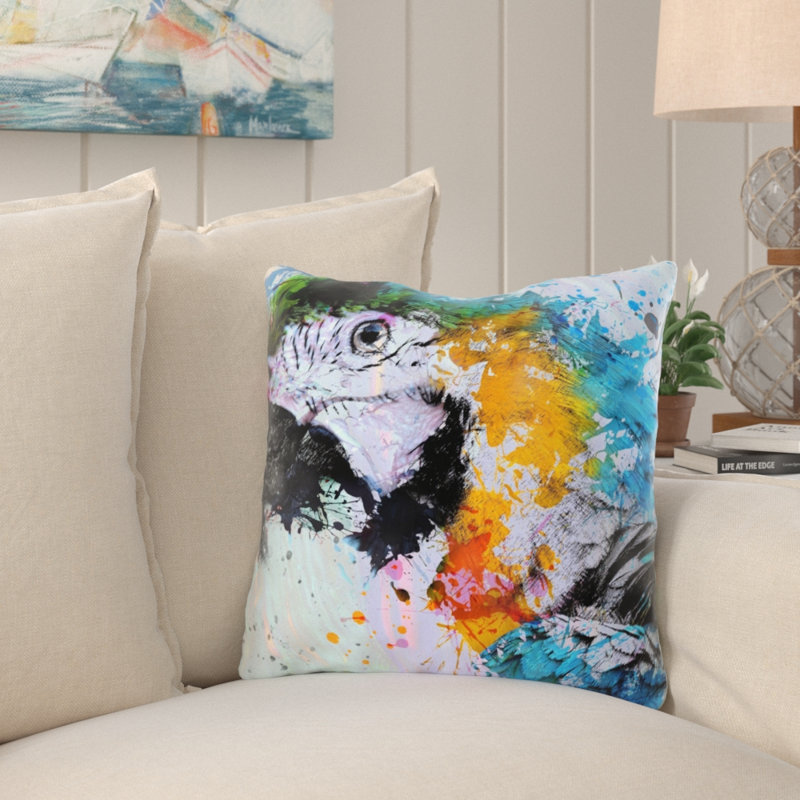 Coussin oiseau Gabrielle, Microsuède, Intérieur