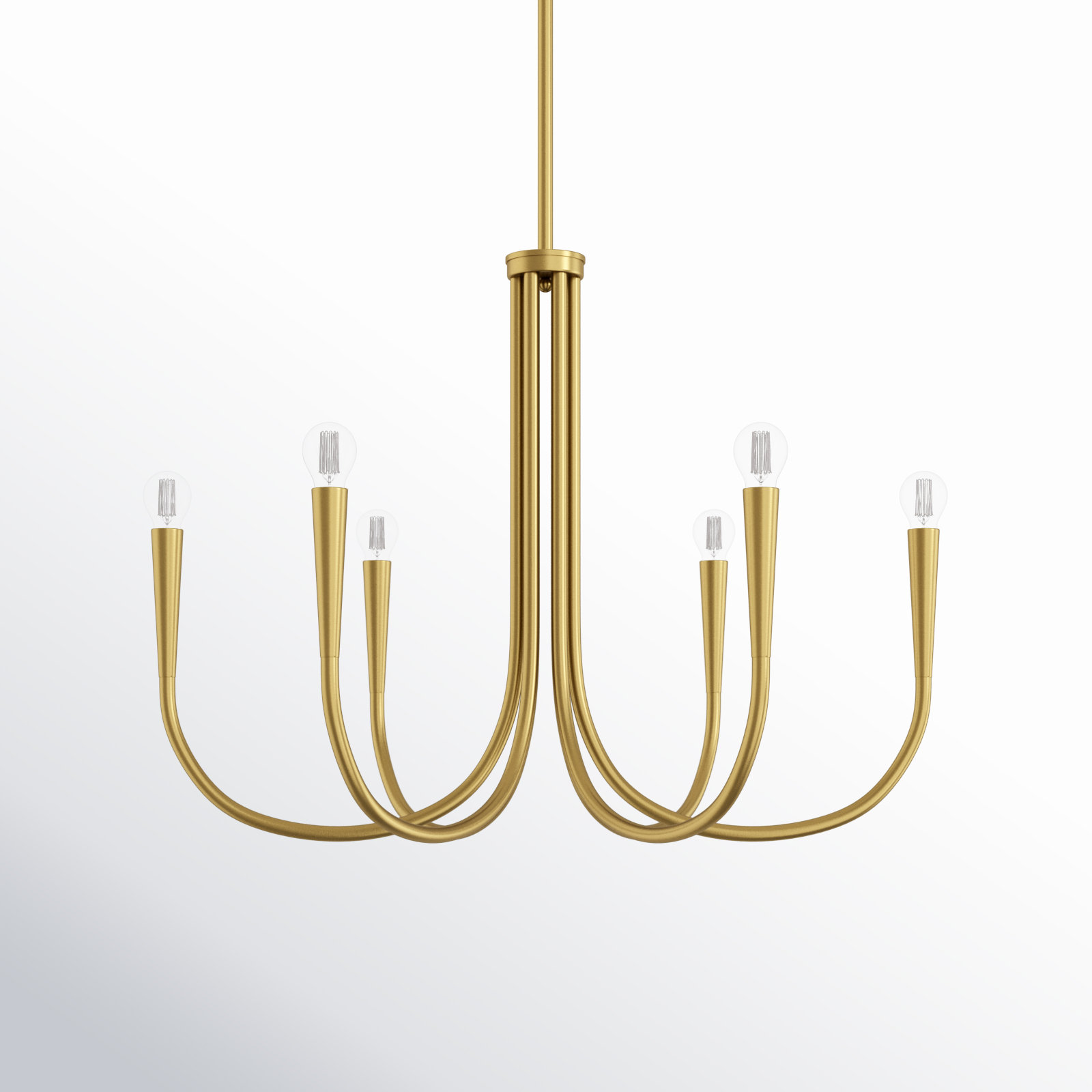 Catalena 6 - Light Dimmable Classic/Traditional Chandelier, 23" H x 30" W x 30" D, Gold