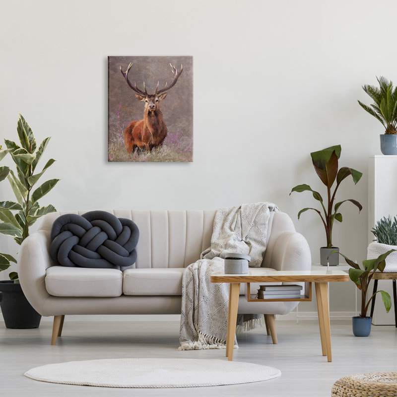«Elk Portrait Forest Grove» par Pip Wilson - impression sur toile tendue, H 30 po x l 24 po x P 1,5 po
