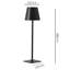 TRIXES Rechargeable Table Lamp – Black, Bistro Lamp – Dimmable, 3-Modes, USB-Chargeable Lamp
