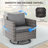 Aldos All Weather Outdoor Patio Swivel Rocker Conversation Set With Thick Cushions and Table