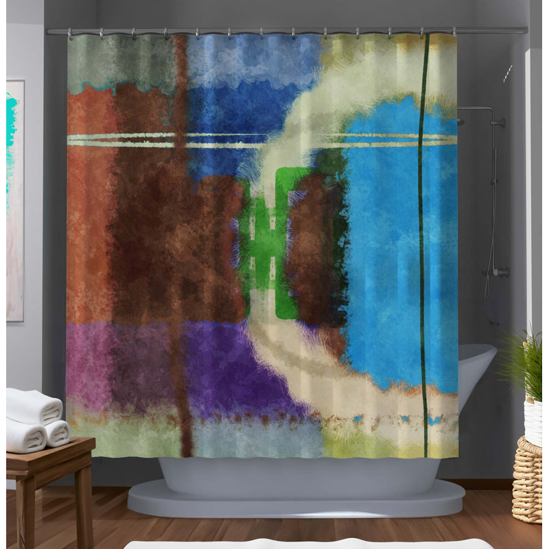 Rideau de douche à motif géométrique Danieljames