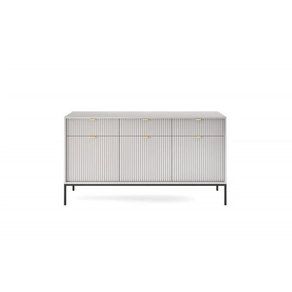 Ashvik 154cm W 3 - Drawer Chest of Drawers, Grey
