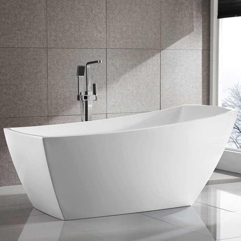 Toulouse 66.9'' x 31.1'' Soaking Acrylic Bathtub