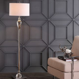 Millom 62'' Polished Nickel Traditional Floor Lamp