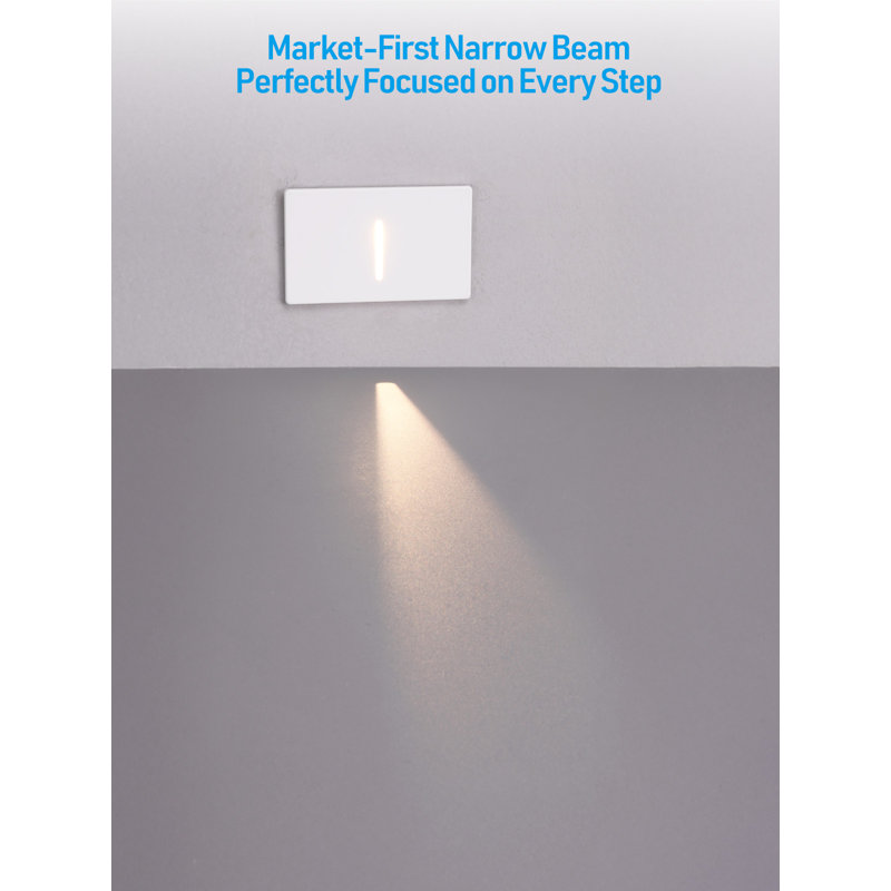 LED Horizontal 5CCT Step Lights, Replaceable Magnetic Faceplat Indoor Stair Light, Dimmable, 2.83“H x 4.72“W x 1.34“D
