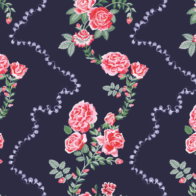 Cath Kidston Rose Flutter Wallpaper