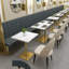 Banc rembourré en similicuir Light Luxury