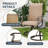 360° Swivel Rocker Patio Dining Set - 4-Person Outdoor Dining Table and Chairs-570954591