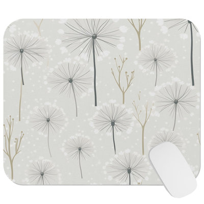 Botanical Dandelions Pattern I Modern Gaming Cute Office Laptop Desk Pad Gift Mat Square Rectangle Non-Slip Mousepad